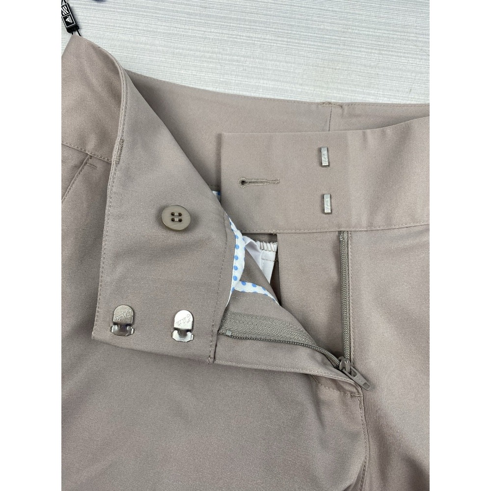 Adidas Climalite Golf Pants Women's Khaki‎ Straight-Leg Stretch Size 2 Trousers - Picture 8 of 16